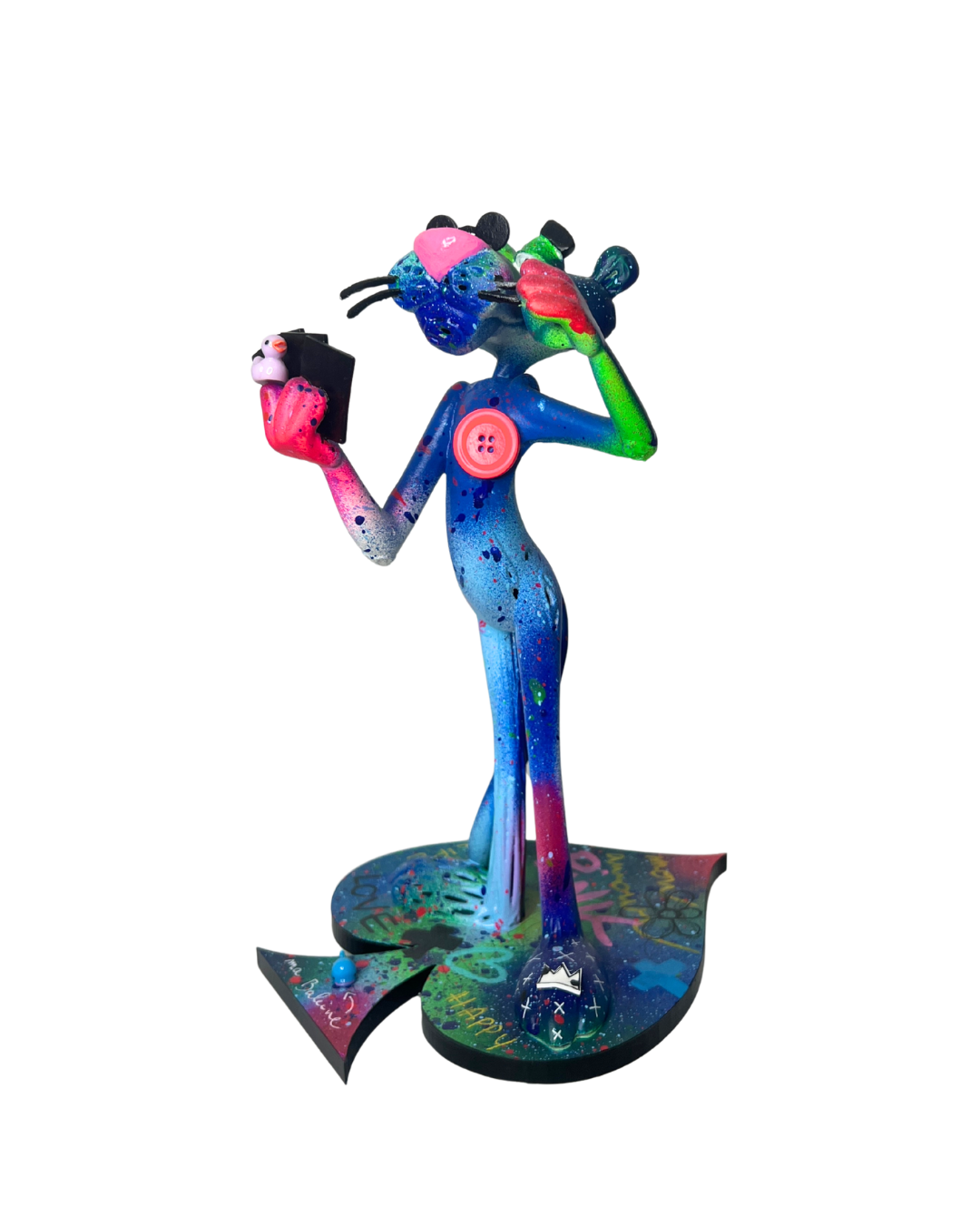 Panthère rose par Shenoda x Pauline Salvan Panthère rose par Shenoda x Pauline Salvan en série limitée sculpture pop art